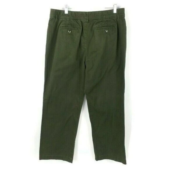 Christopher Banks Green Comfort Waist Stretch Straight Leg Casual Pant Women 16S - Picture 2 of 13